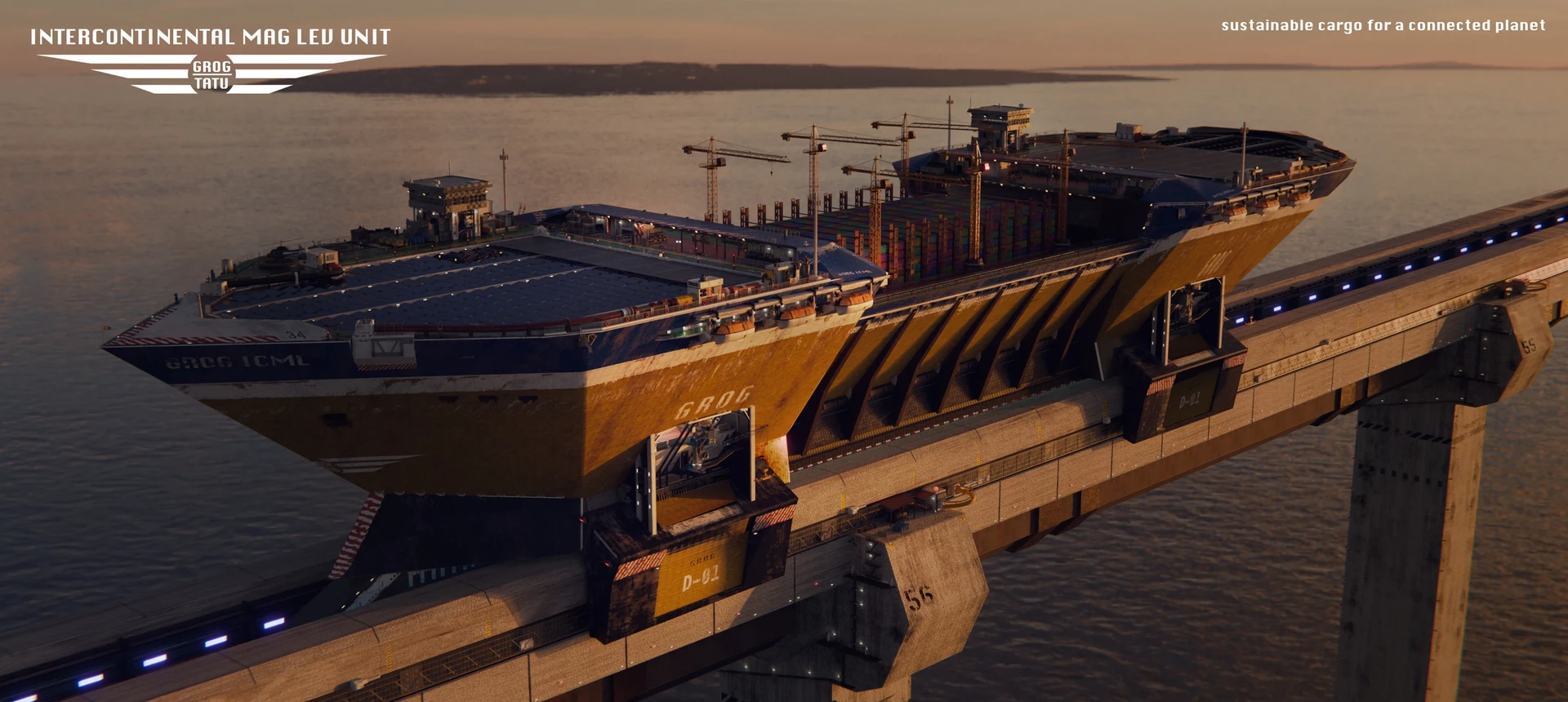 MAGLEV CARGO SHIP